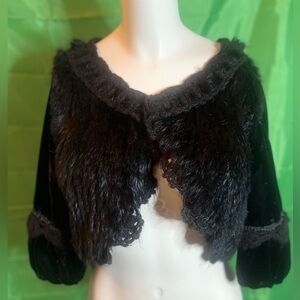 Vintage Moschino Cheap & Chic Rabbit Fur Cardigan Size Small